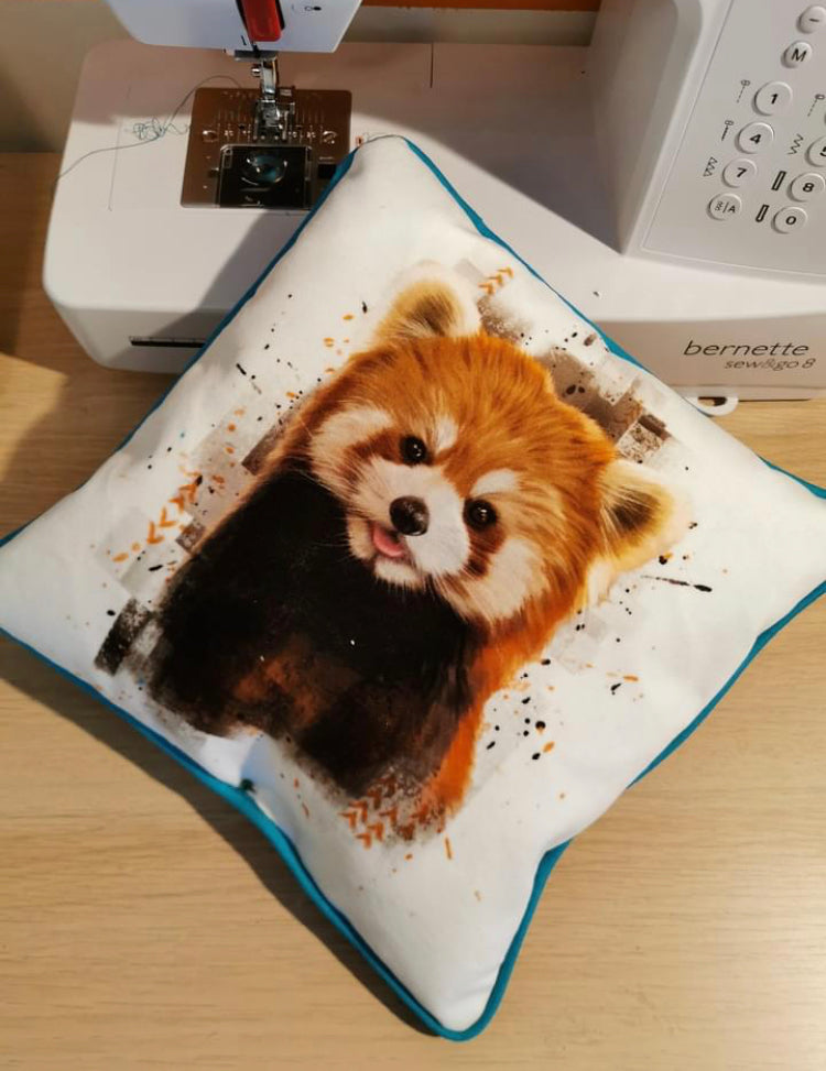 Cassoliv coupon tissu Panda Roux en velours ras 410g/m2