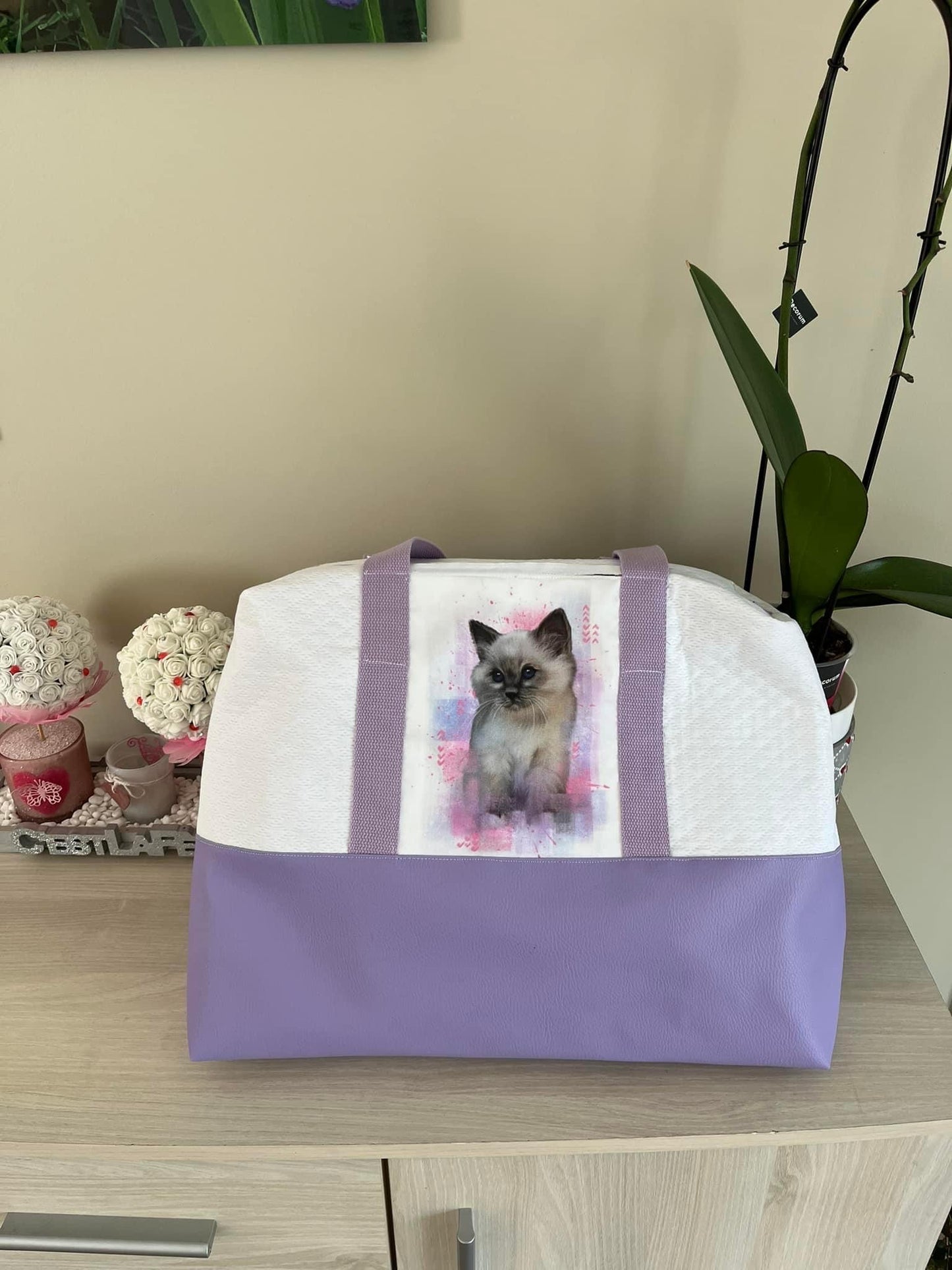 Cassoliv coupon tissu Chat en velours ras 410g/m2