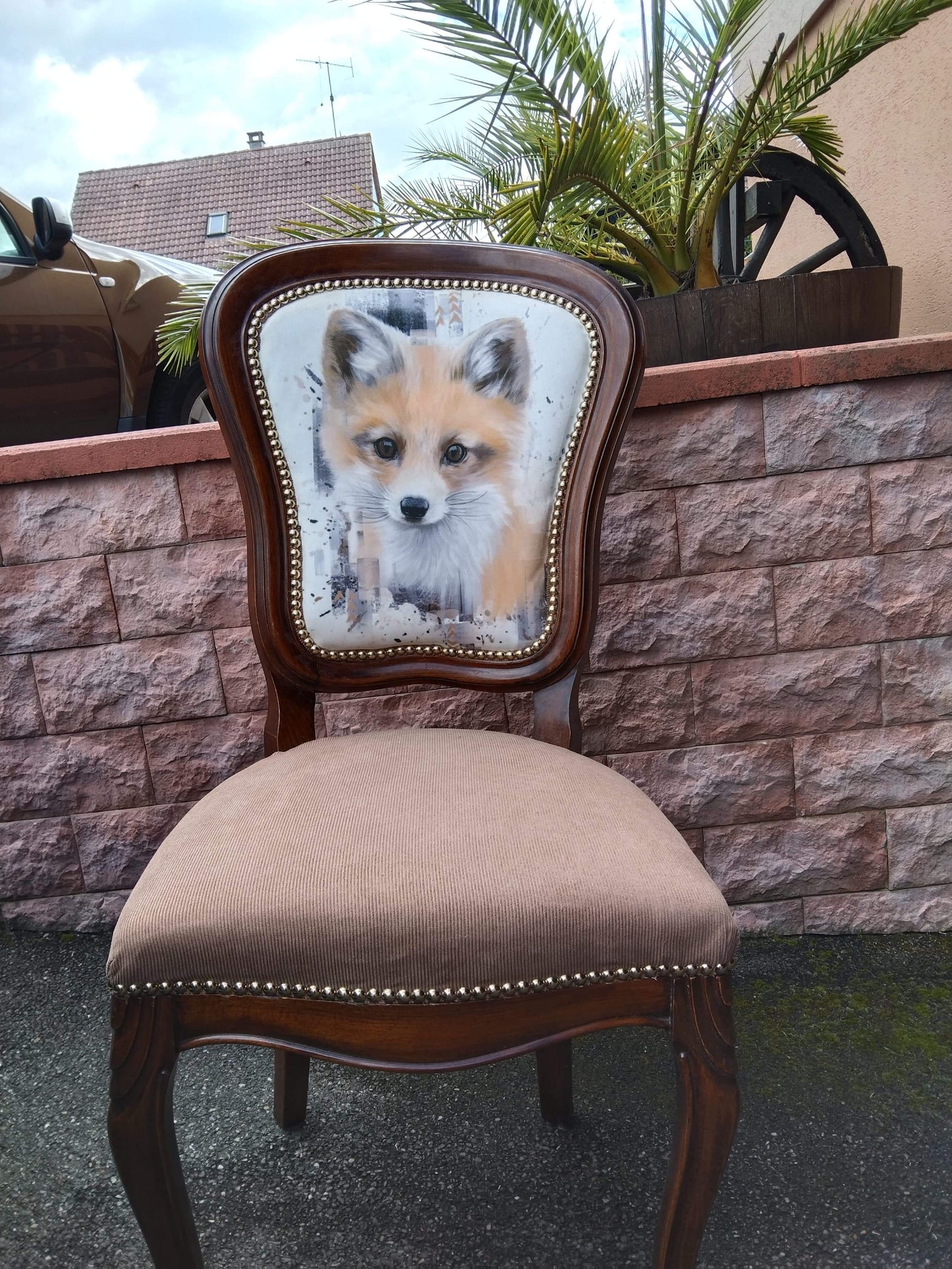 Cassoliv coupon tissu Renard en velours ras 410g/m2