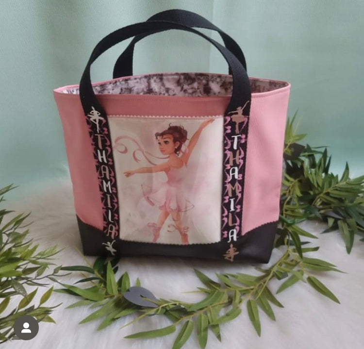 Cassoliv coupon tissu danseuse classique en simili cuir 20x30cm