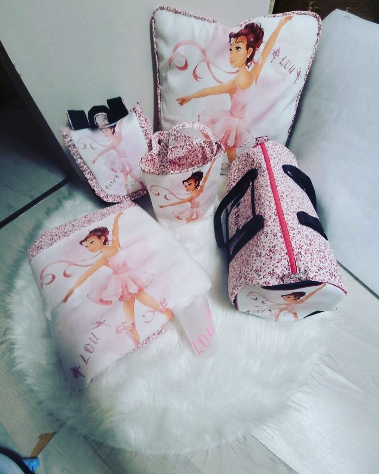 Cassoliv coupon tissu Danseuse classique en popeline de coton Oeko-tex 129g/m2