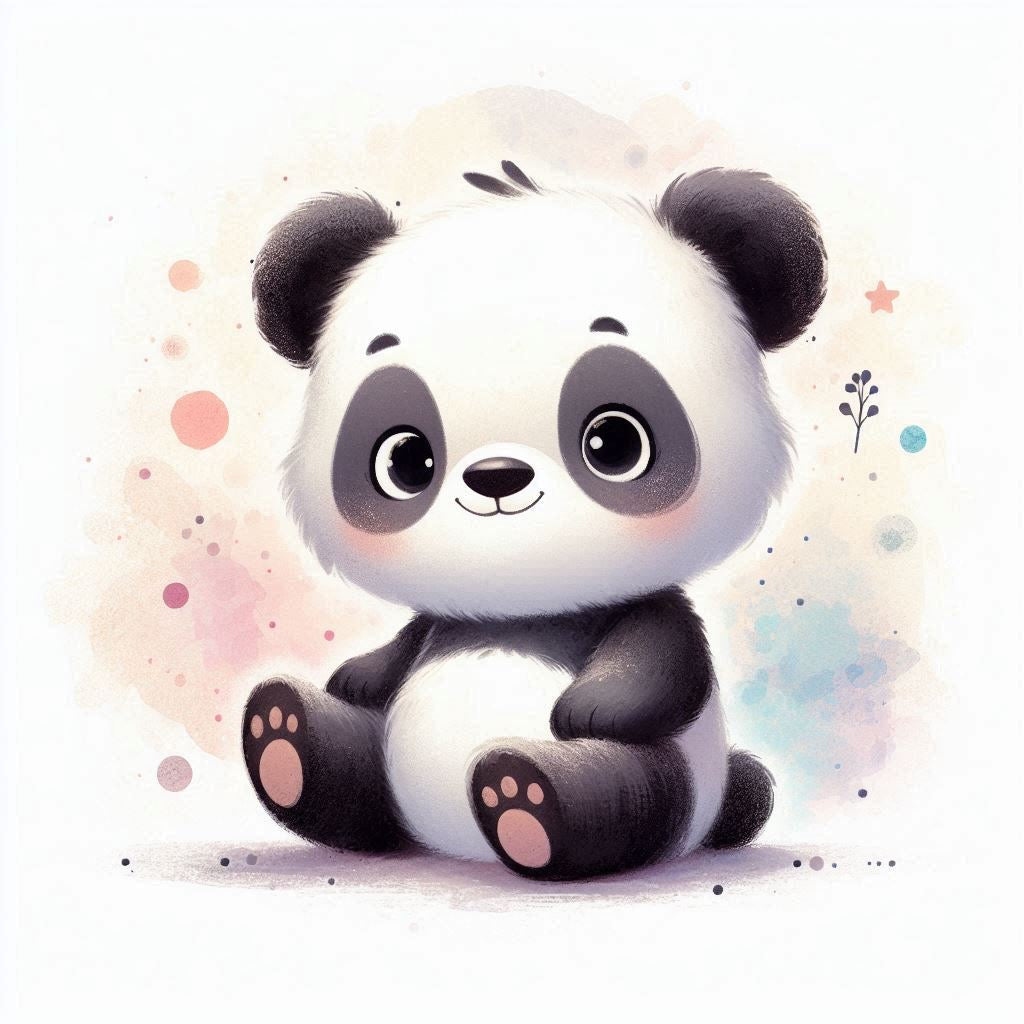 Cassoliv coupon tissu bébé panda garçon en velours ras 410g/m2