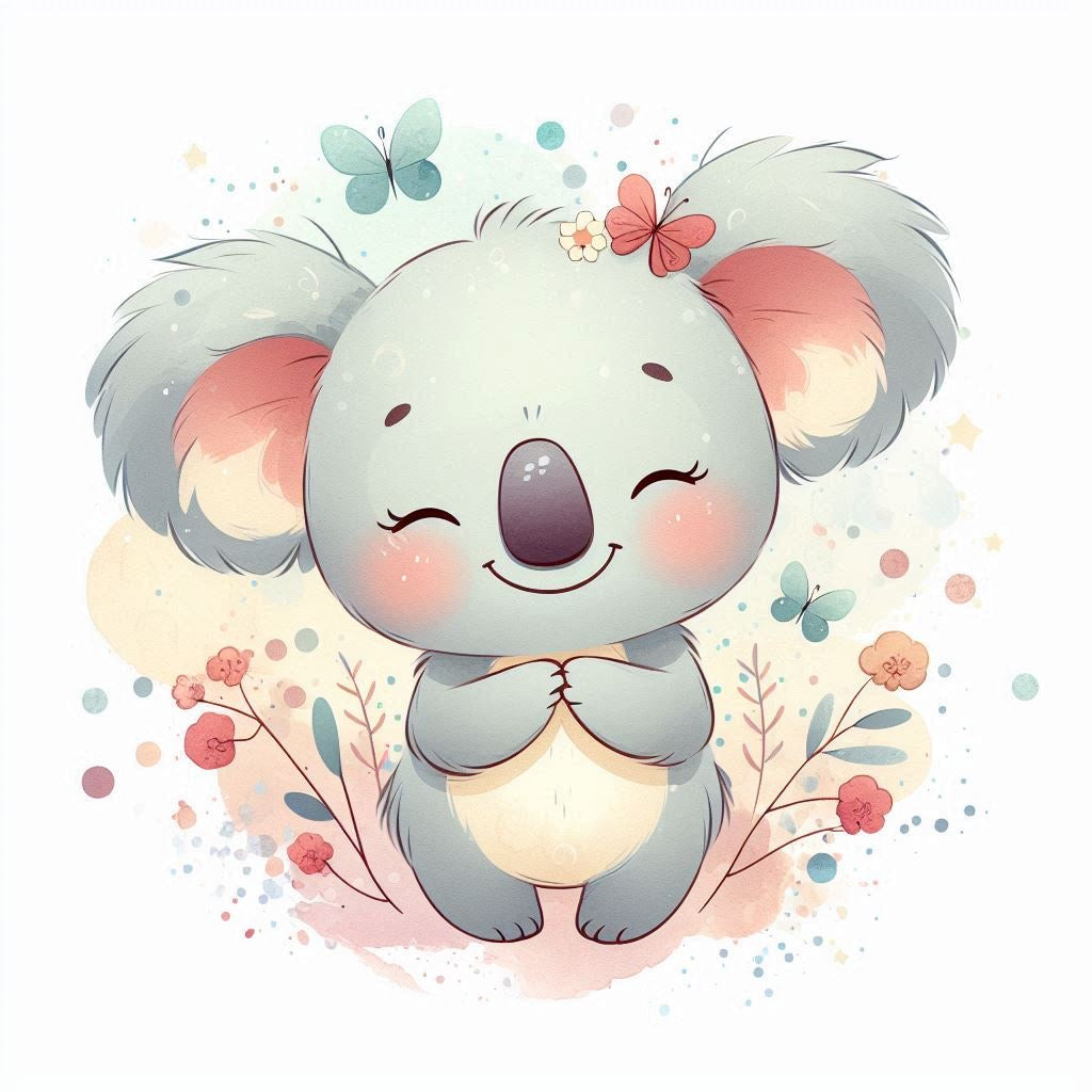 Cassoliv coupon tissu bébé koala fille en velours ras 410g/m2