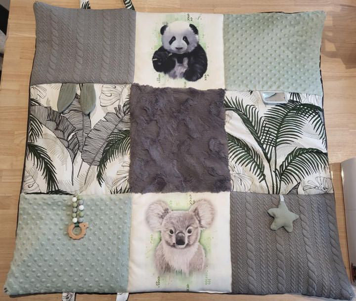 Cassoliv coupon tissu Koala en velours ras 410g/m2