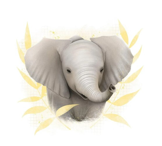 Cassoliv coupon tissu Eléphant en simili cuir 20x30cm