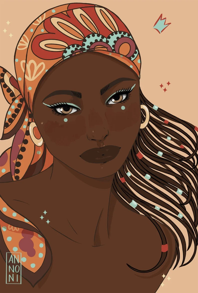 Cassoliv coupon tissu Femme Bohemian en simili cuir 20x30cm