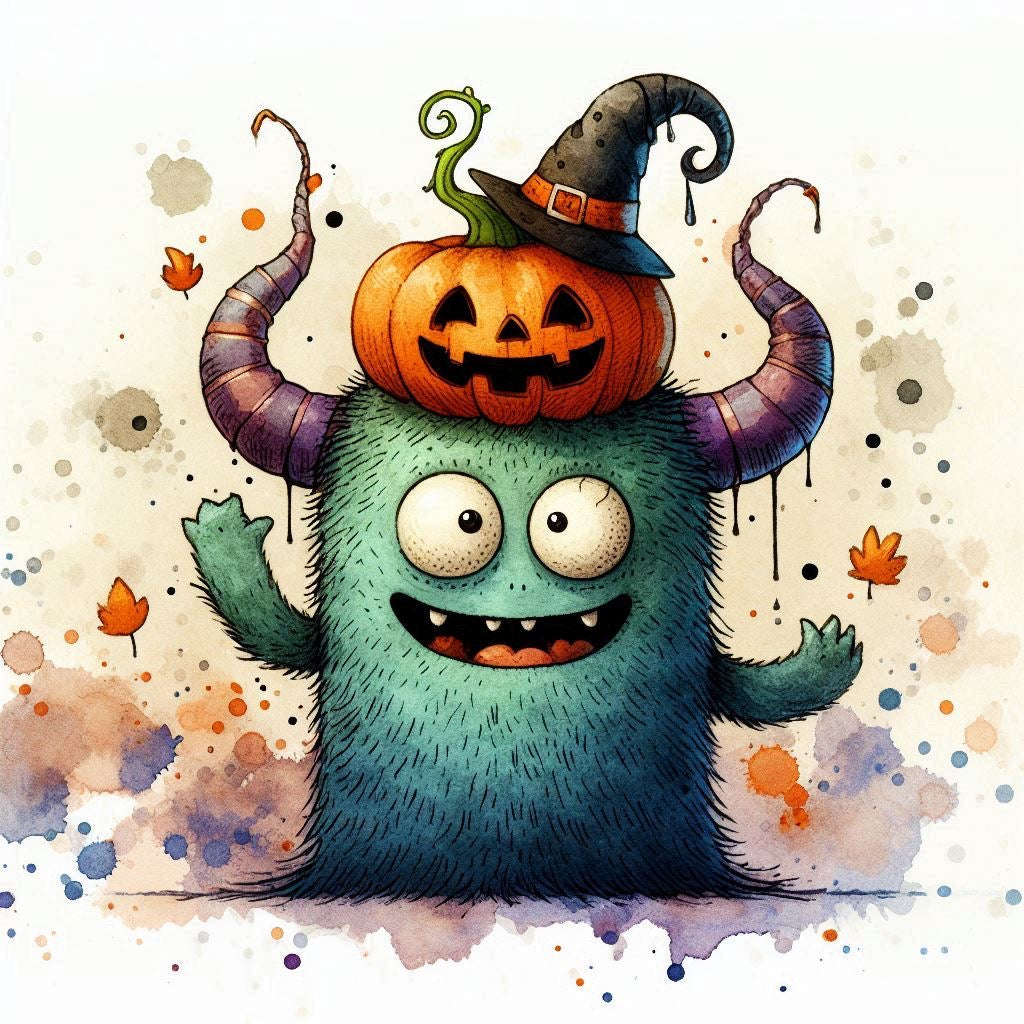 Cassoliv coupon tissu monstre halloween en velours ras 410g/m2