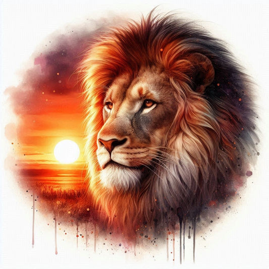 Cassoliv coupon tissu Lion sur lune en velours ras 410g/m2