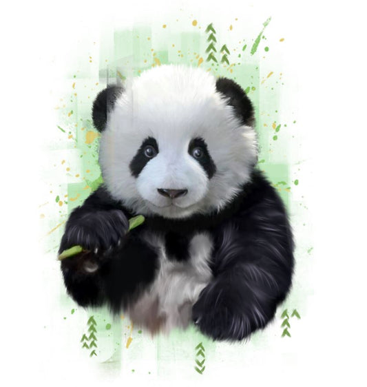 Cassoliv coupon tissu Panda en velours ras 410g/m2