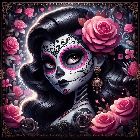 Cassoliv coupon tissu fille calaveras en velours ras 410g/m2